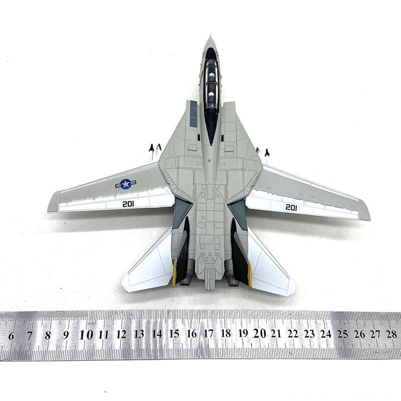 1/100 Scale USA F-14 Tomcat Fighter Alloy Model Diecast Military Missile Bomber