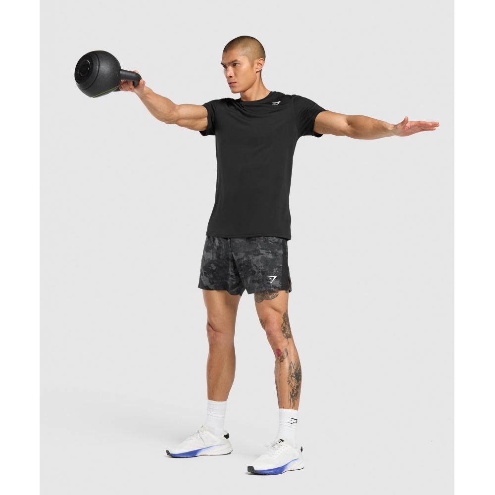 Gymshark Sport  5  Shorts Graphite Grey Black A1b3m Gc9v