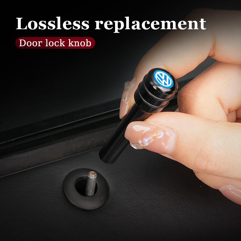 Car Door Lock Pins Metal Door Lock Pull Pin Cover Key Accessories For Volkswagen VW Polo Golf 6 7 8 Jetta Tiguan Touran T-ROC zf4
