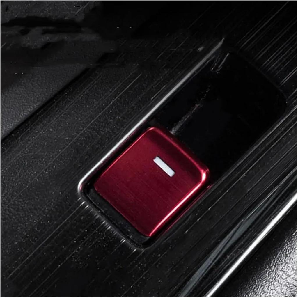 Car Window Lift Switch Button Cover Trim Sticker Compatible with Mazda CX-8 CX-5 KF CX-4 CX5 2018-2024 Interior Accessories(Red)