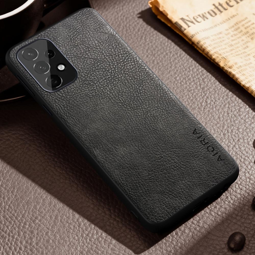 Luxury Case for Samsung Galaxy A13 A23 A33 A53 A73 5G 4G Retro Fashion Natural Texture Solid Color Anti-fingerprints Synthetic Leather Precise