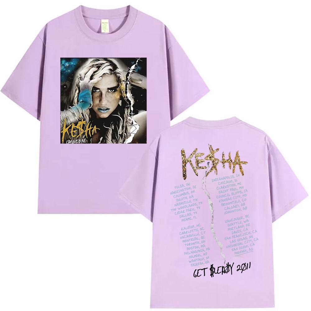 Singer Kesha Album 2025 Graphic T Shirt Unisex Women Hip Hop Vintage Short Sleeve Tshirts Summer Harajuku Oversized Cotton Tshirt