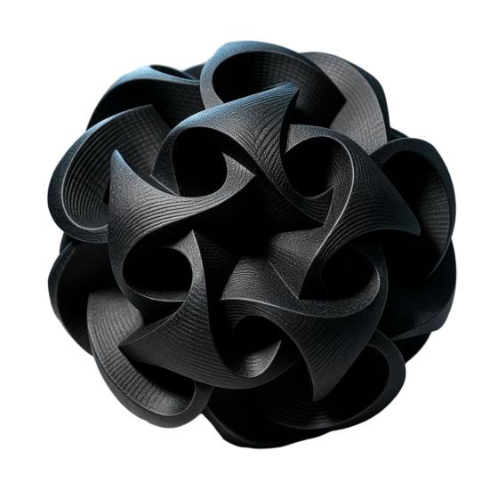 Fine Craftsmanship Desk Decor 3D Printed Geometric Hollow Sphere Sculpture, Abstract Twisted Flower Personalized Decorative Gifts Ball Ornament,