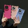 3D Cute Cat Ear Candy Color Silicone Wave Phone Case For Motorola Moto G06 G05 G15 G45 G85 5G G34 G54 Power G64 G22 Soft Cover
