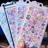 Japanese Cartoon 3D Embossed Stickers: Cute Crystal Diamond Decorative Stickers for Kids