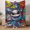 1pc Christmas Nightmare Printing Blanket - Soft, All-Season Throw for Living Room, Beroom,Personalize Gift with Aorable Cartoon Esign