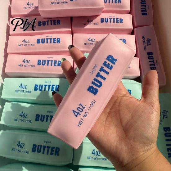 Fillable Butter Stick Toy DIY Stress Relief Toy, Hollow Skin Squeeze with Stopper, Empty Bar for Teens Adults