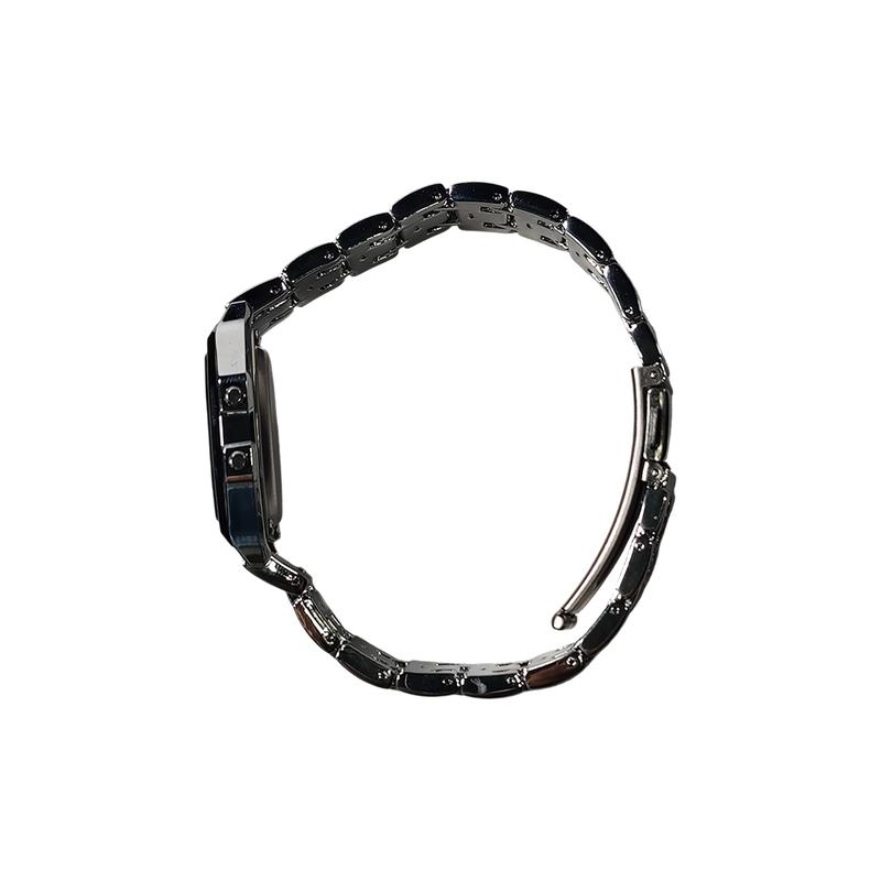 CASIO Customized watch modified series silver resin case classic retro small square watch fashion trend life A158WA-1(Watch5-GaiZhuang-GeTeBoGuang)