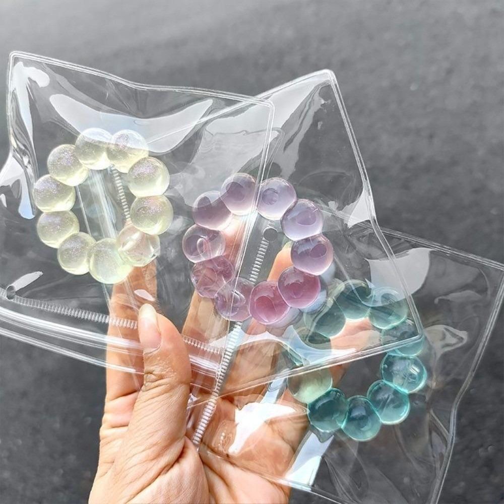 3PCS Elastic Crystal Bead Squeeze Bracelet Sensory Squishy Bead Bracelet Birthday Gift
