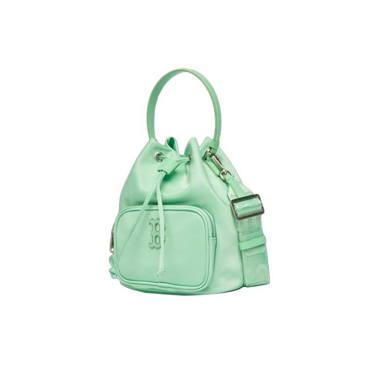 New MLB Nylon Fabric Bucket Bag, Handbag, Shoulder Bag, Crossbody Bag Unisex Mint Green 3ABMS042N-43KAL