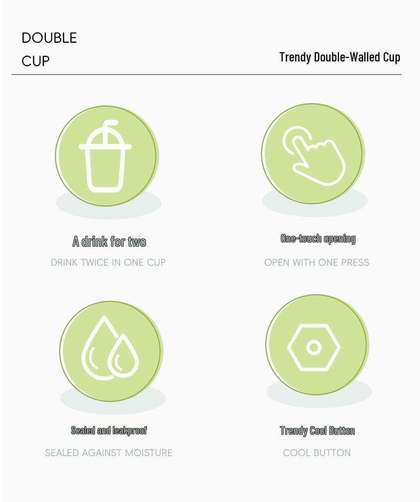 Double-Walled Cute Children's Water Cup - Portable, High-Value Travel Cup for Men & Women