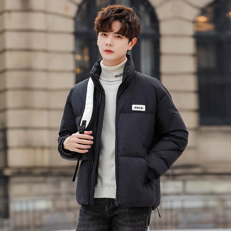 Men's 2025 Trendy Korean Style Winter Down Jacket - Lightweight, Thickened, Stand Collar Warm Outerwear