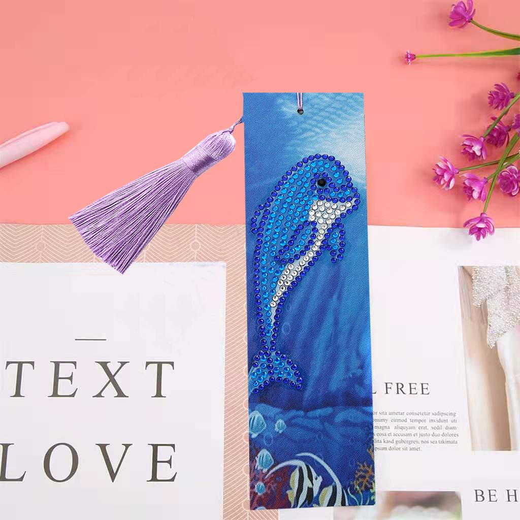 Factory R-AA122-238/M060 Bookmarks Animal Bookmark Shaped Diamond Painting Bookmarks Made of Leather and Crystal