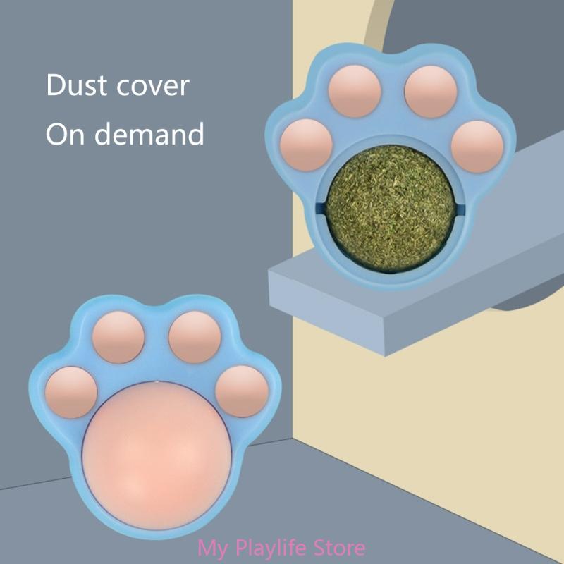 Cat Catnip Wall Ball Matatabi Catmint Toy for Indoor Kitten Lick Dental Care Molar Tools Chewing Toy Cleaning Teeth Molar Tools