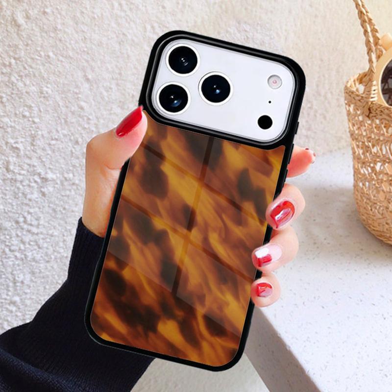 Tortoise Shell Pattern Marble Phone Case For iPhone 17 Air 16 15 14 13 12 11 Pro Max Plus