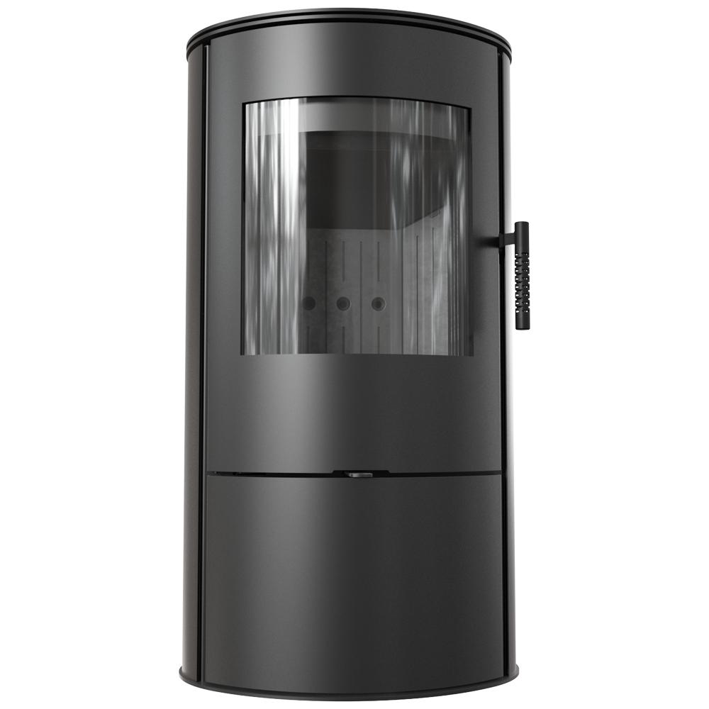 Piec stalowy na drewno KRATKI ROLLO 7 kW Ø 150 czarny thermotec