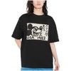 UNIQLO Mickey Print Short Sleeve Drop Shoulder T-Shirt Unisex Tops Black 456306-09