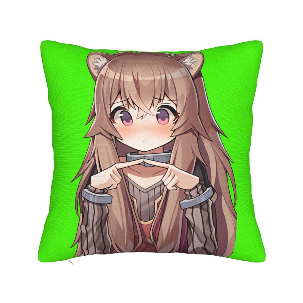 Pillow Cover Raphtalia S-Shield Hero TRotSH Funny Pillow Case For Living Room Chair Pillowcases