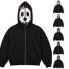 Halloween Cosplay Face Printed Long Sleeve Hoodie Men's and Women's Fashionable Casual Sports Top