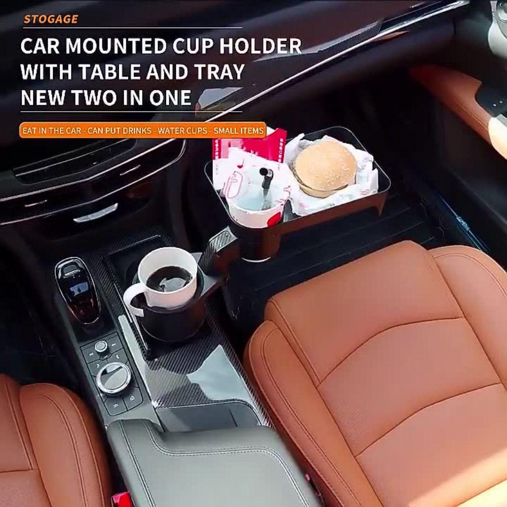Detachable Design Car Cup Holder Expander 360° Rotation Vehicle Eating Tray Table  Car Accessories