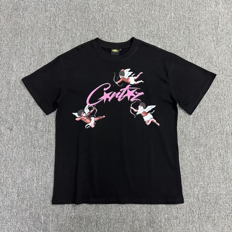 Corteiz Streetwear Baumwoll-T-Shirt Herren Lockerer Schnitt Rundhals Kurzarm Hip Hop Grafik-T-Shirt