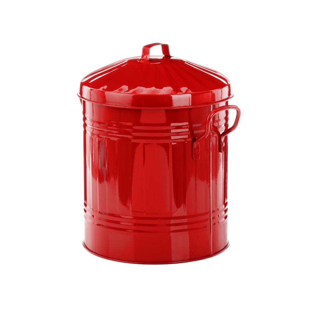 Leecroft Kovový Mini Koš Červený 12 x 10''