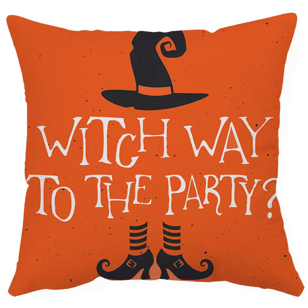 Halloween Pillowcase Cushion Case Home Decoration Short Plush Cushion Cover 18 18 Inches