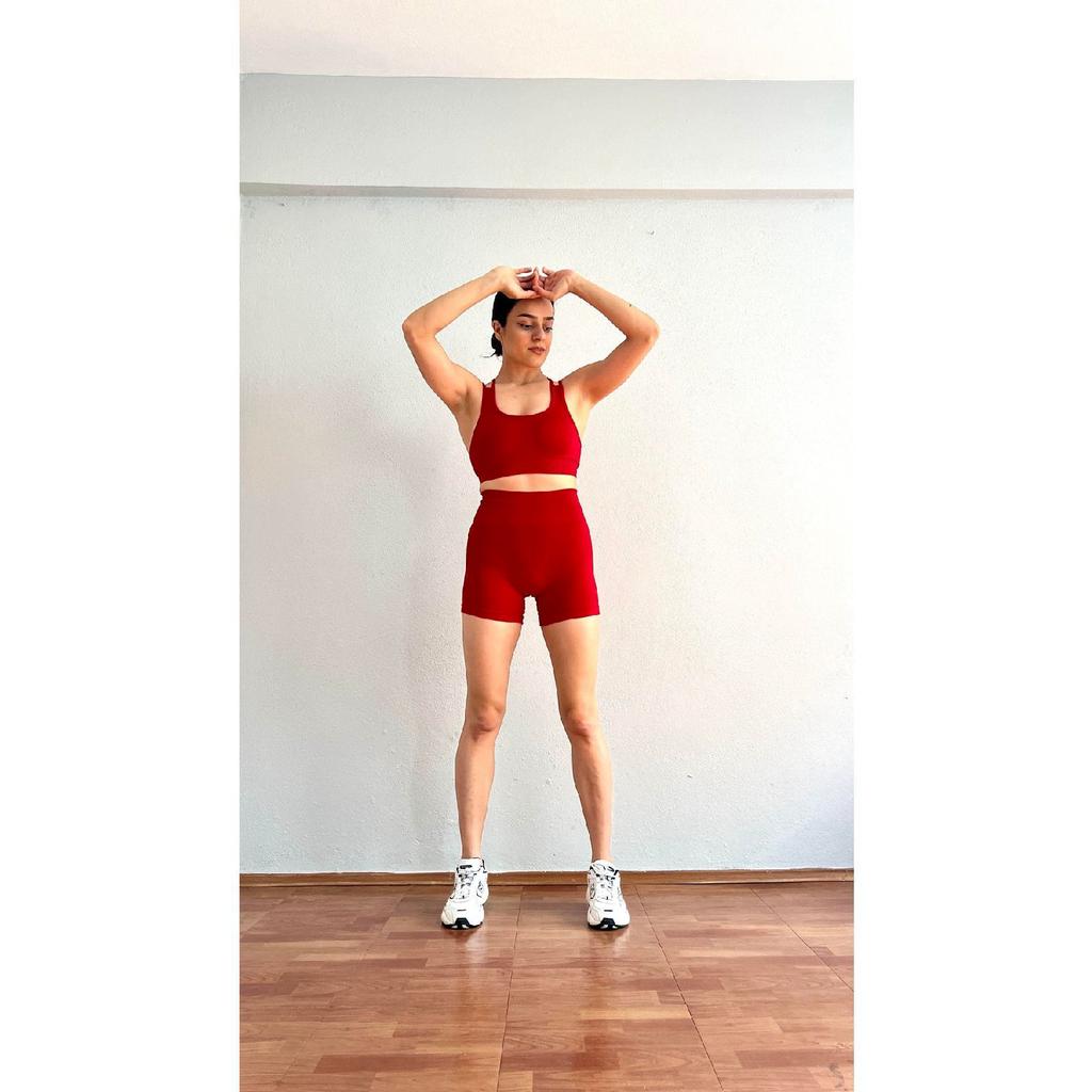 Sports Shorts Bustier Tights Set