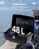 VEVOR Motorcycle Top Case, Universal Durable PP Material Motorbike Tail Box with Reflective Panel