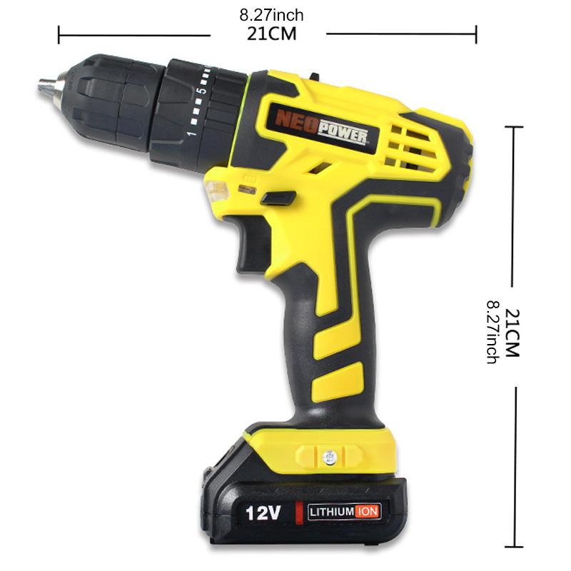 

Ударная литиевая электродрель, ручная электрическая дрель, ударная дрель, многофункциональная бытовая электрическая отвертка жёлтый