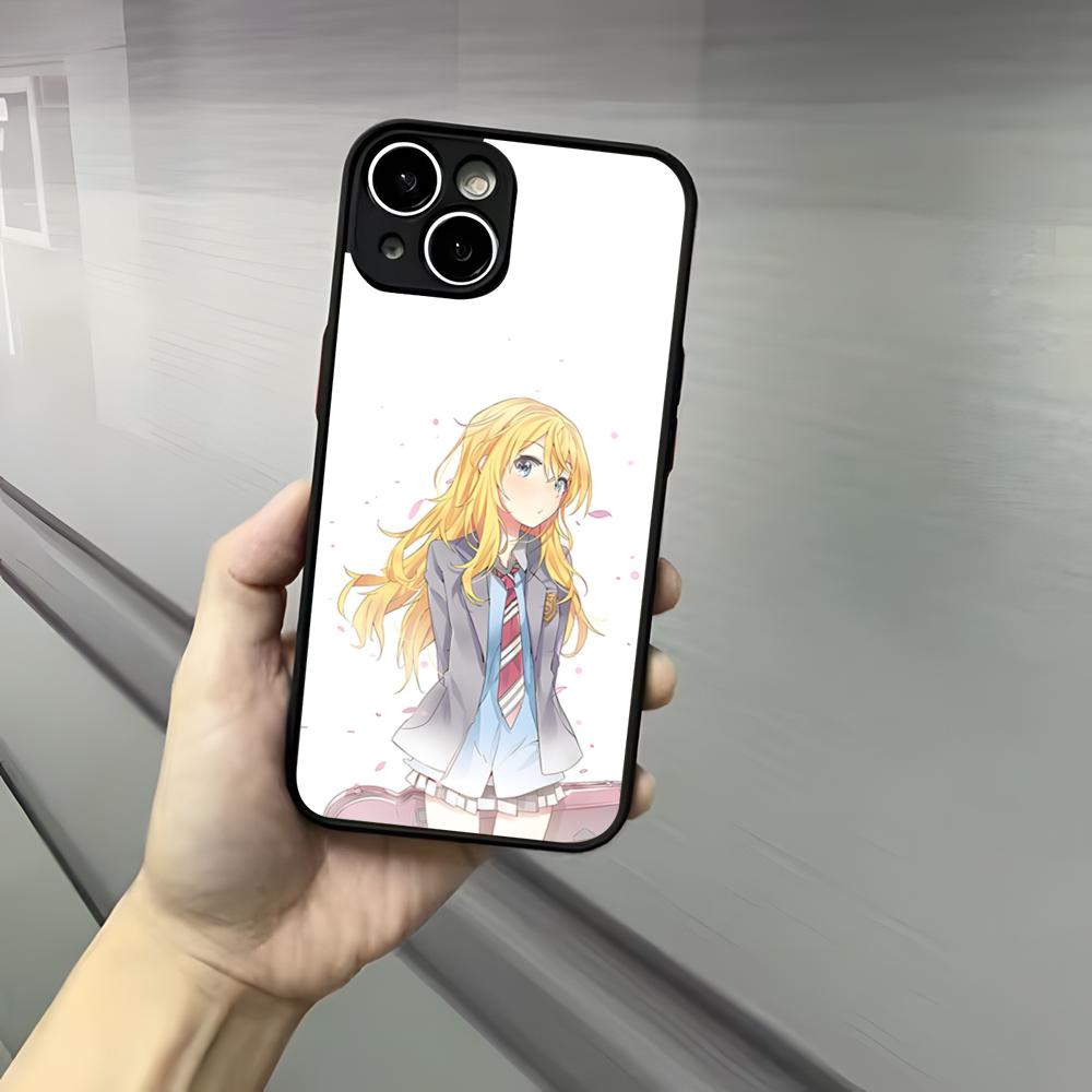 Y-Your L-Lie In April Phone Case For Iphone 17 16 15 14 13 12 Pro Max Xr Air Plus Skin Feel Black Hard Shell Cover