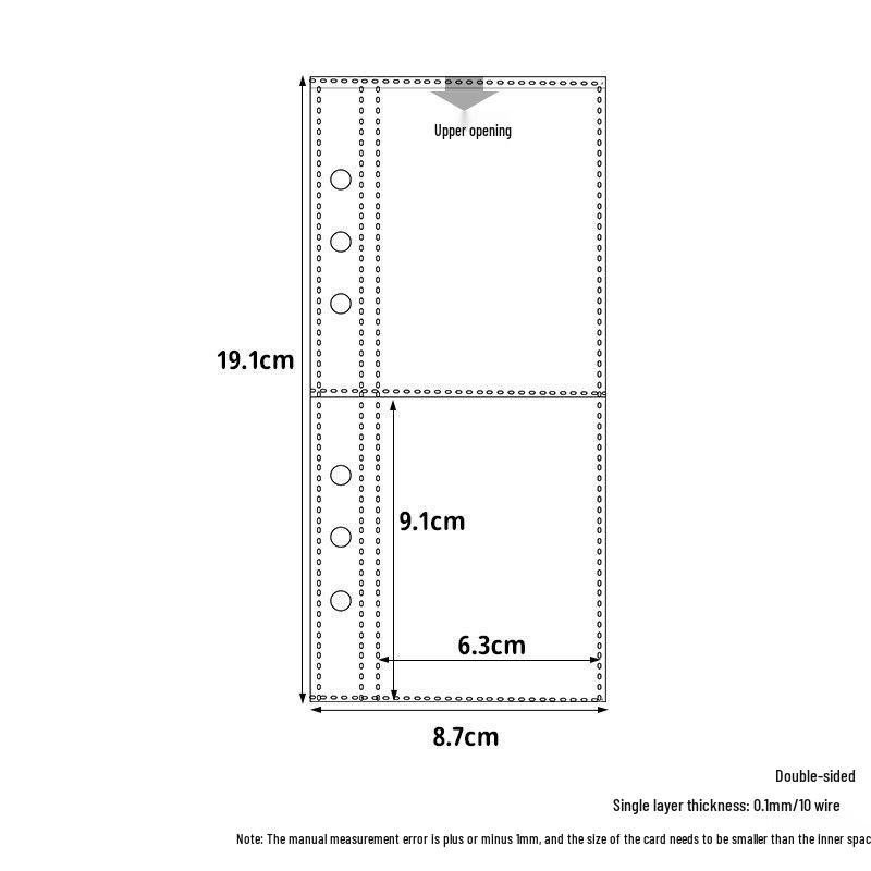 Star-Chasing A6 Transparent Loose-Leaf Photo Album for 3/4/5 Inch Photos with 6-Hole Design