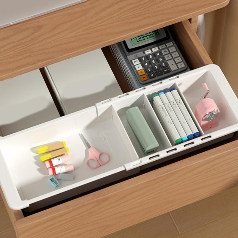 Expandable Drawer Storage Organizers Compartments Sturdy Waterproof ABS Plastic Tray For Utensils Accessories