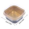 10Set Aluminum Foil Cake Container 325ml Cake Pans Liners With Lids Heat-Resistant Foil Baking Cups Cake Pan Outdoor Tableware
