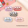 Pearl Resin Stainless Steel Pet Hair Clip for Cats & Dogs