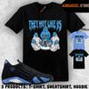 Shirt Match AJ 14 Black University Blue 2026 Sneaker Matching They Not Like Us