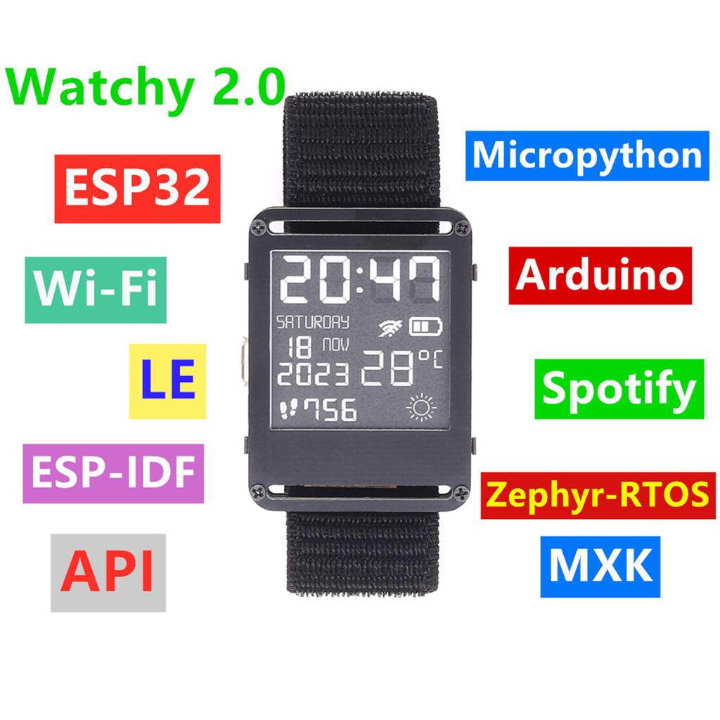 Intelligent Watch ESP32 WIFI Bluetoothcompatible Programmable Watch E Paper Watch With Open Source Hardware And Software
