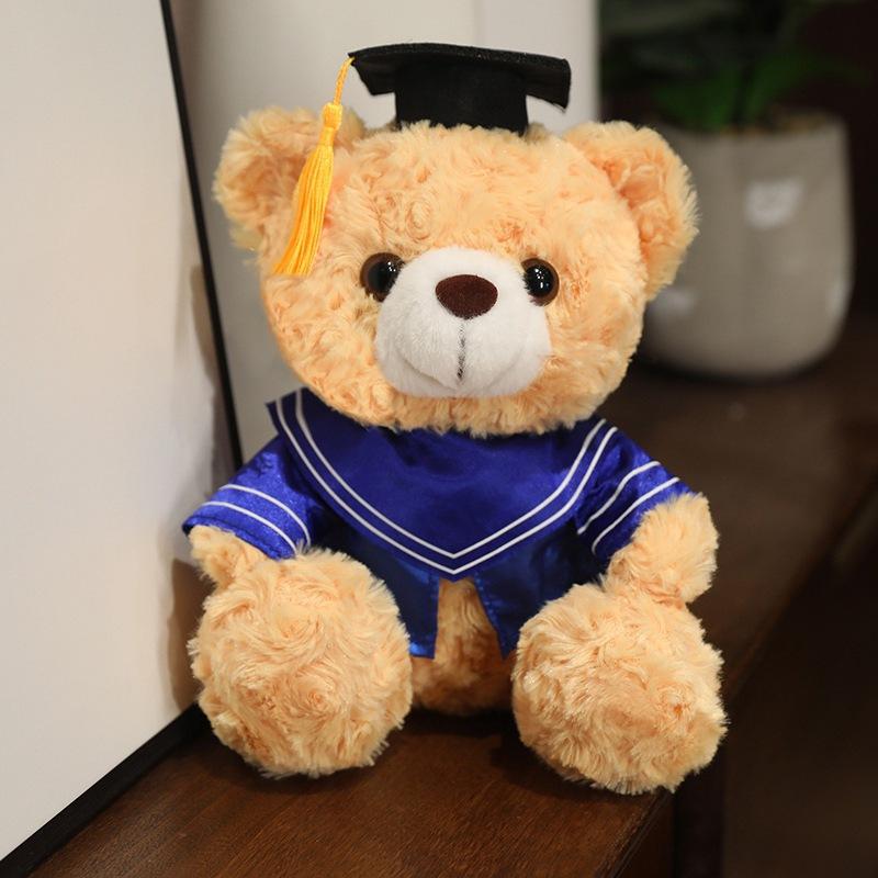 Doctor's suit teddy bear doll plush toy bear hug bear doll rag doll student graduation gift