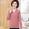 Light Mother Knitted Sweater Spring New Middle-aged Women's Sweater Middle-aged and Elderly Spring and Autumn Bottoming Multi-colored Top