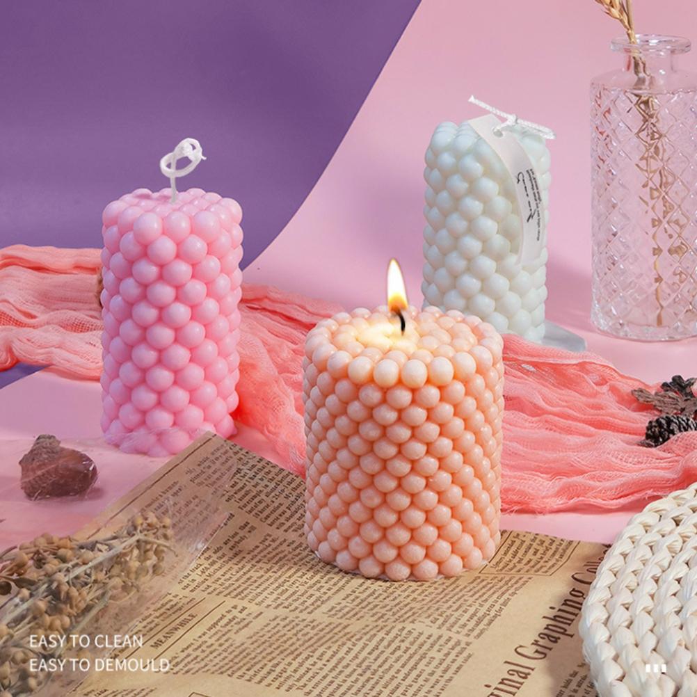 Bubble Candle Mould Silicone Mold Round Shape Candle Moulds 3D Bubble Silicone Candle Mould Column