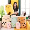 Ultimo 25~70cm Panda Bubble Tea Peluche Ripieno Frutta Bottiglia Bevanda Fragola Ananas Tazza Tè al Latte Cuscino Cuscino Giocattoli per Bambini