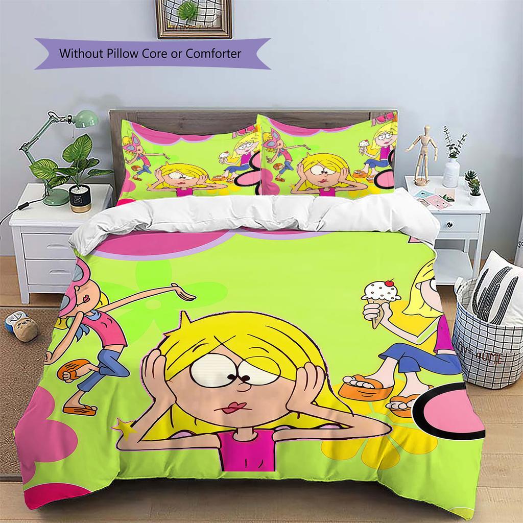 Lizziemcguire Pattern Bedding Quilt Set Quilt Cover Pillowcase Home Decoration Birthday Gift (1 * Duvet Cover + 2 * Pillowcase, Without Core)