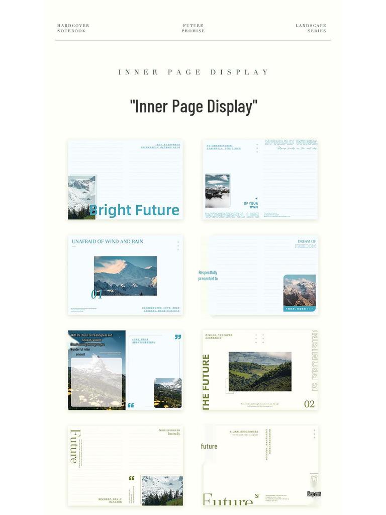 New Year Gift Box: Notebook Set for Students - Diary & Simple Planner with Hot Stamping