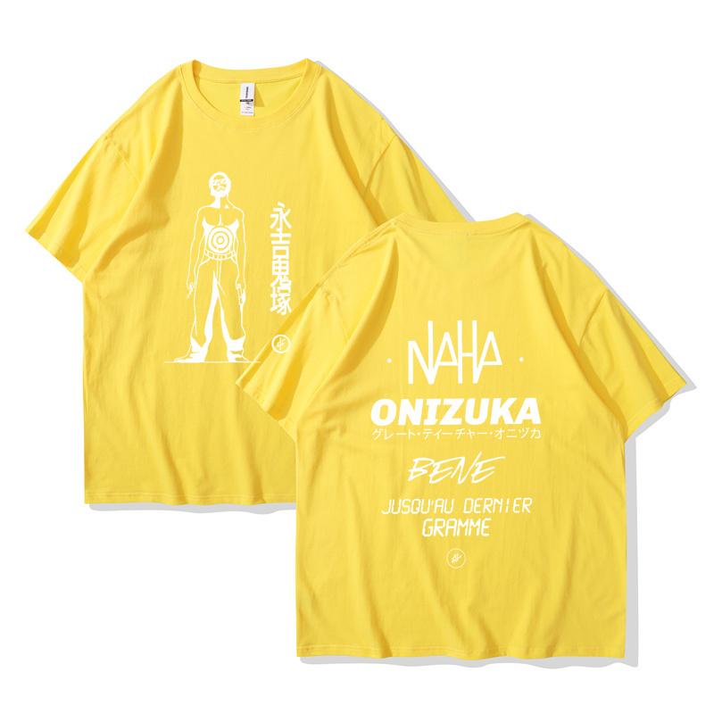 French Rap Band Le Monde Chico Album PNL Onizuka Print T Shirt Casual Loose Oversize Tee Shirt Unisex Clothes Streetwears Tees