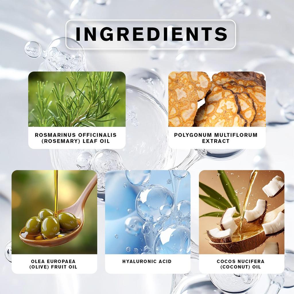 Rosemary Refreshing Shampoo and Conditioner Set-Deep Moisture&Enhanced Smoothnesss-Suitable for All Hair Types, 100ml+100ml