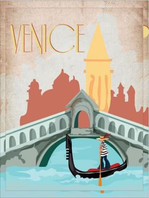 Venice Vintage Retro Metal SignAluminum