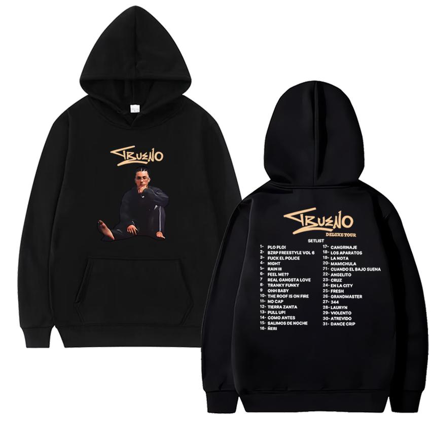 Personalized Trueno Rapper World Tour 2025 Double Sided print Hoodie Men women vintage hip hop streetwear Unisex Fleece pullover