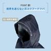 [Document] Waterproof Rain Suit Set with Mesh Jacket and Defend Rain Hoodie, Black, Size L, 3294