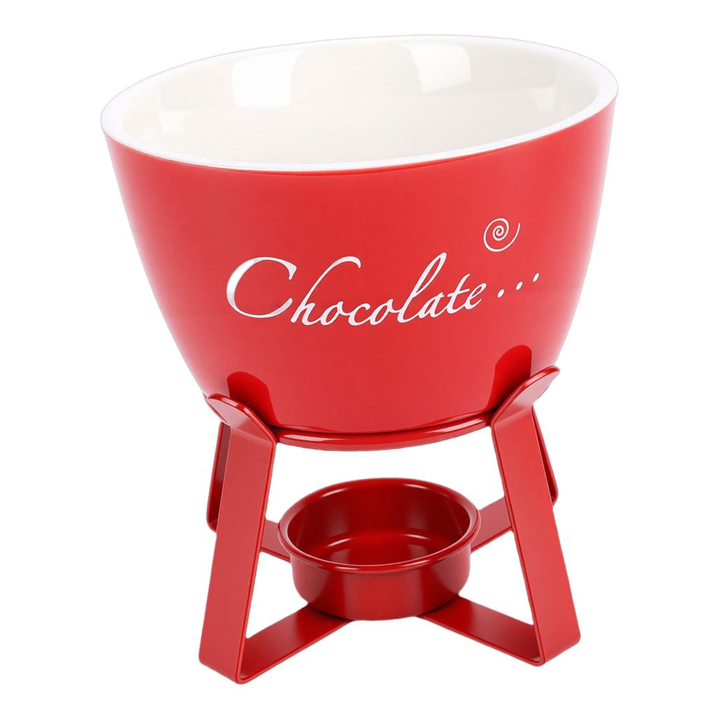 Tazza Fonduta Cioccolato Scalda Burro Ceramica Tazza Scioglimento Cioccolato con Forchetta per Cucina di Casa