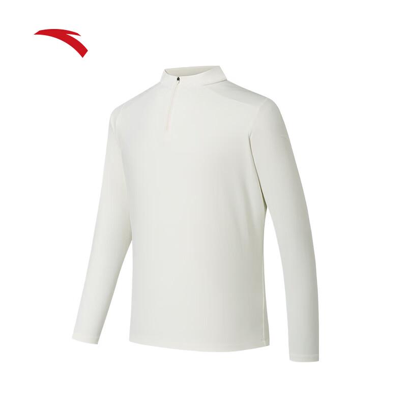 Anta Men's Zero-Pressure Half-Zip Long Sleeve Knit Top